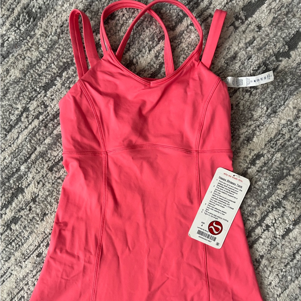 Lululemon Pink Strappy Tank